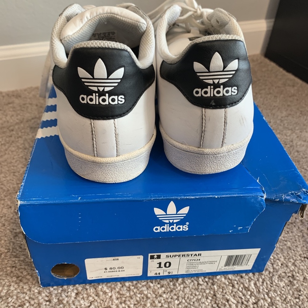 Adidas Superstars Men Size 10. Used 8/10